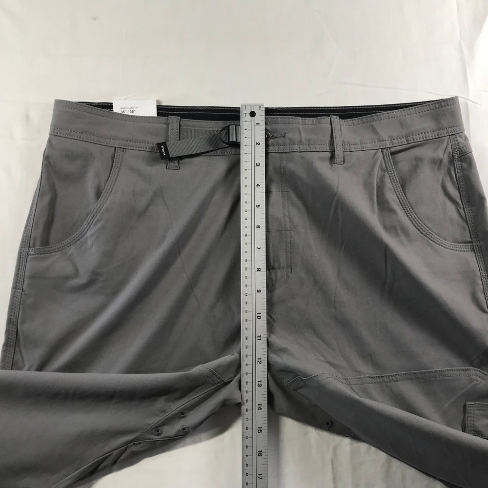 Prana Stretch Zion Pant Mens 38x36 Pewter Grey Relaxed Straight Hiking 2056941 - Picture 3 of 8